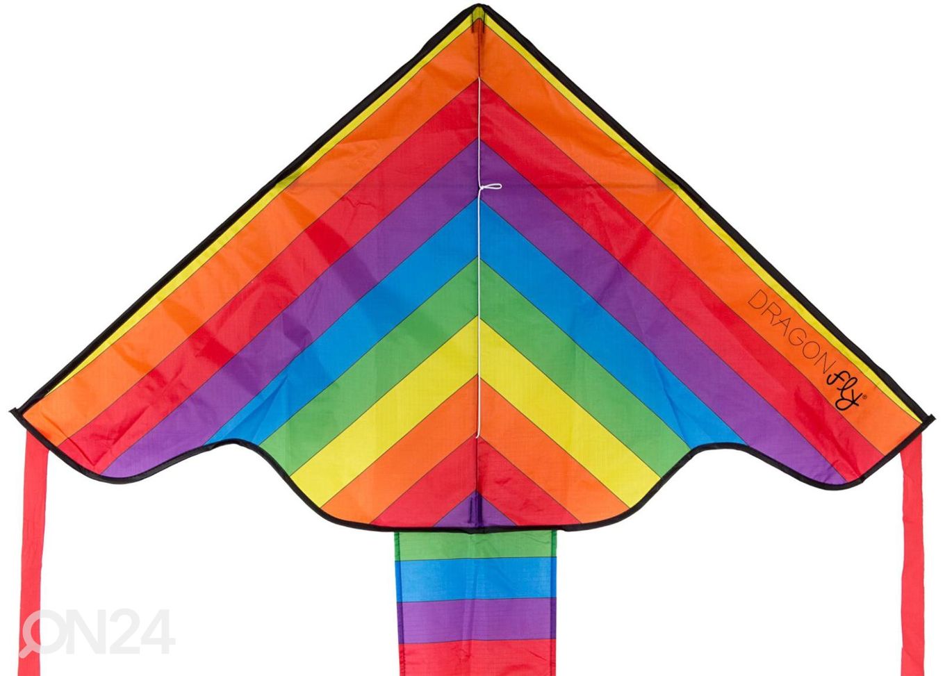 Tuulelohe Tail Kite Rainbow Dragon Fly suurendatud