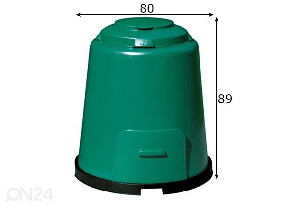Komposter Rapid 280 L, roheline mõõdud
