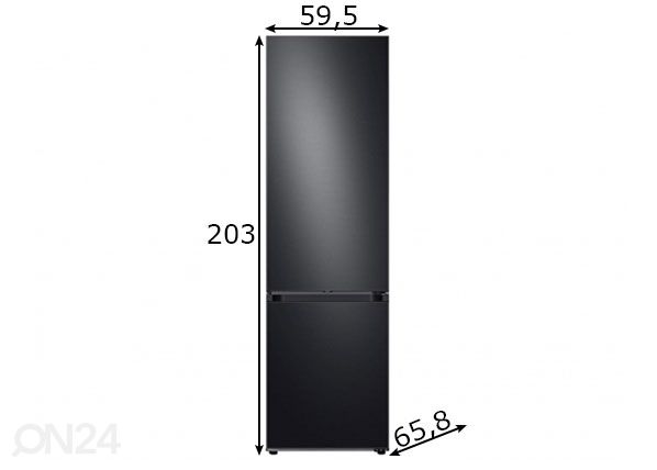 Külmkapp Samsung Bespoke RB38A7B4EB1/EF mõõdud
