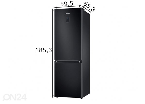 Külmkapp Samsung RB34T675EBN/EF mõõdud