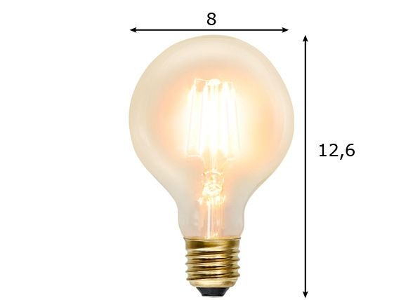 LED elektripirn E27 2,3 W mõõdud