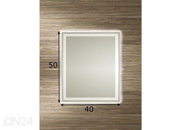 Peegel Gent LED 40x50 cm mõõdud