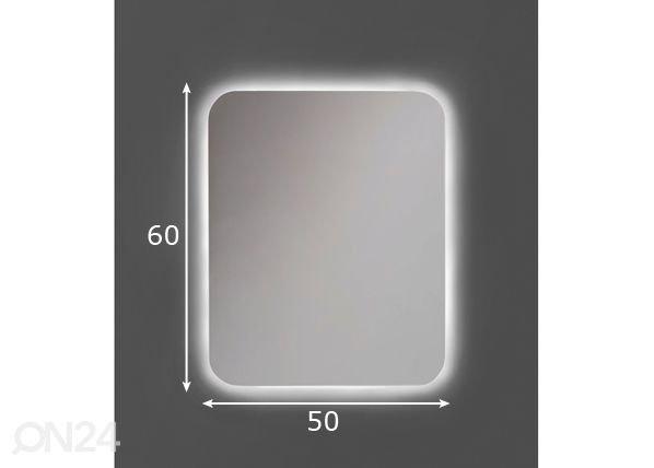 Peegel Juliet LED 50x60 cm mõõdud