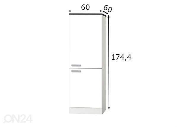 Poolkõrge köögikapp Oslo 60 cm mõõdud
