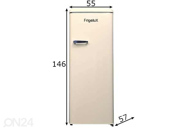 Retro külmkapp Frigelux RF218RCA mõõdud