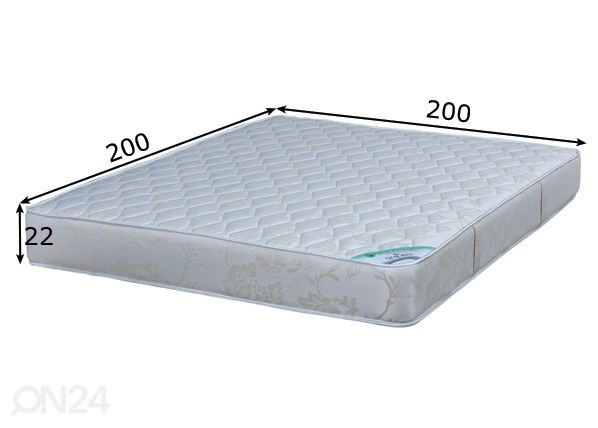 Stroma madrats Soft Ökoloogiline 200x200 cm mõõdud