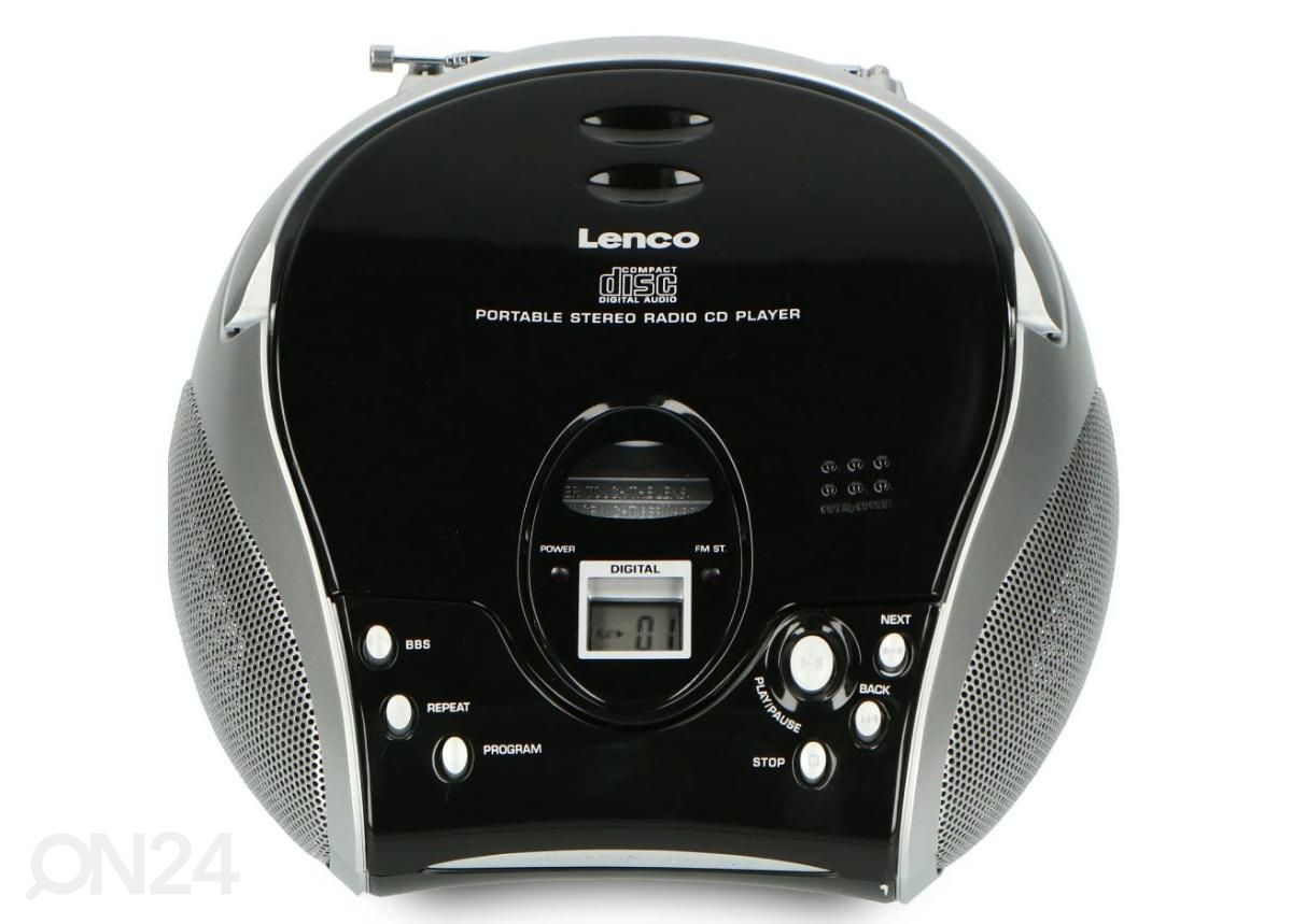 CD-raadio Lenco, must/hõbe suurendatud