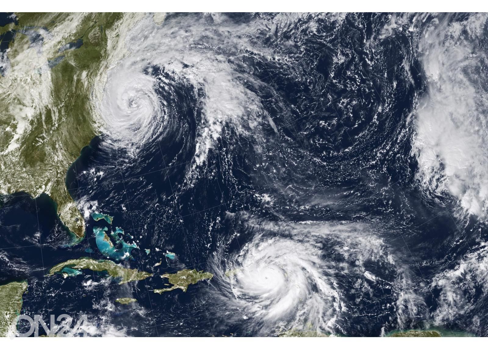 Fliis fototapeet Hurricane Harvey suurendatud