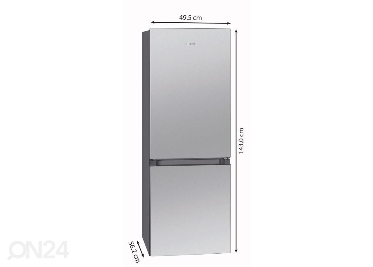 Külmkapp Bomann KG322.1IX suurendatud mõõdud
