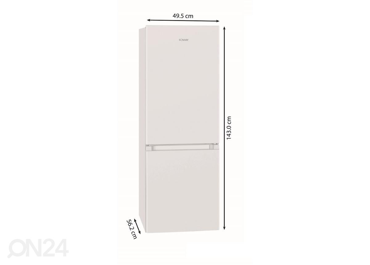 Külmkapp Bomann KG322.1W suurendatud mõõdud