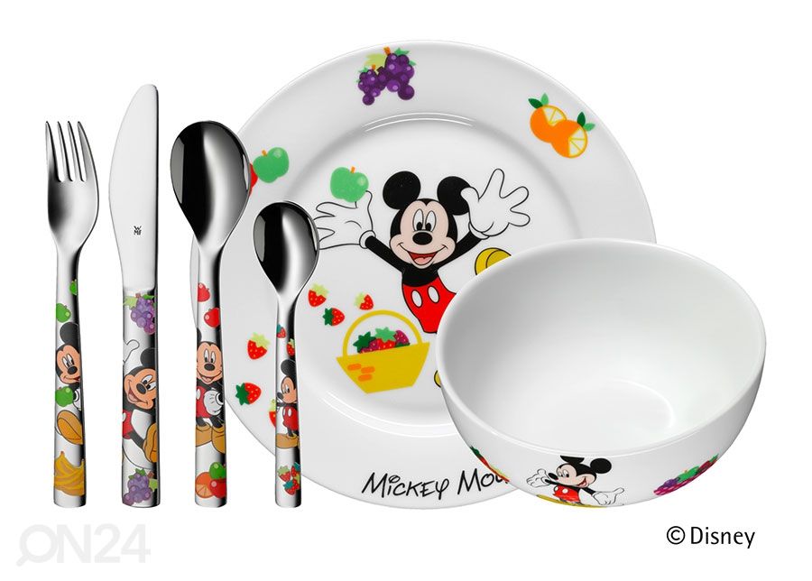 Laste sööginõude komplekt WMF Mickey Mouse 6-osaline suurendatud