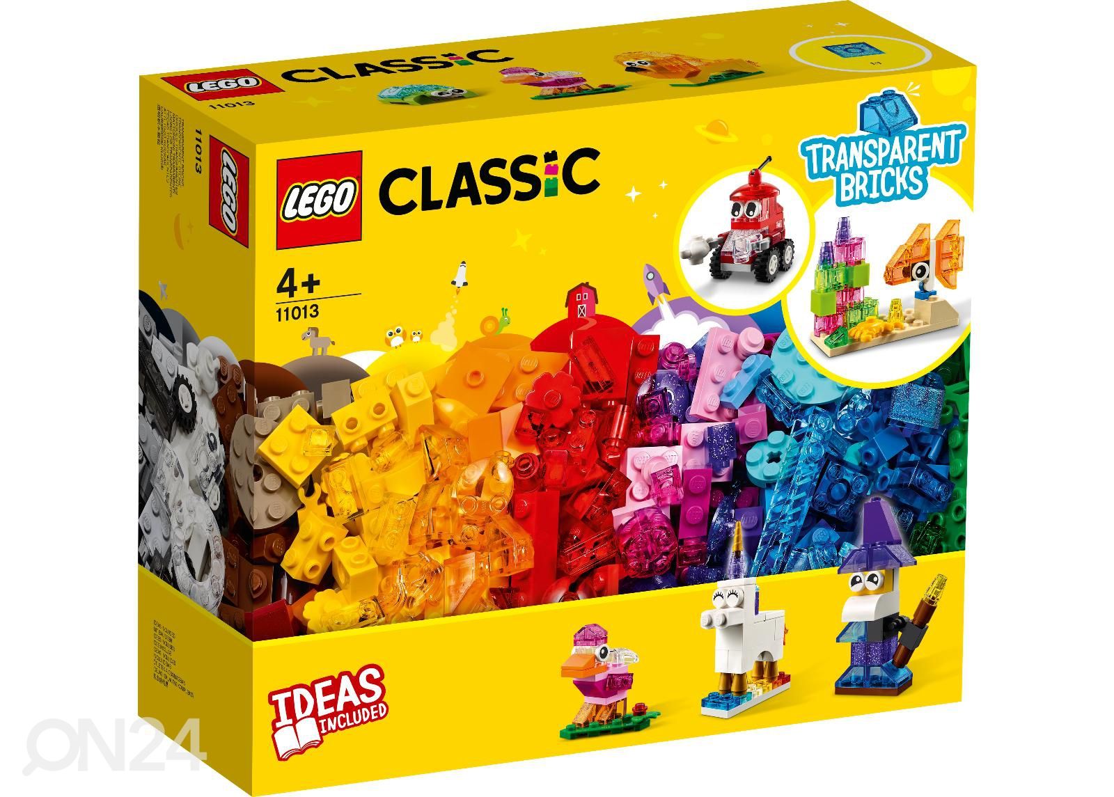 LEGO Classic Läbipaistvad loovmänguklotsid suurendatud