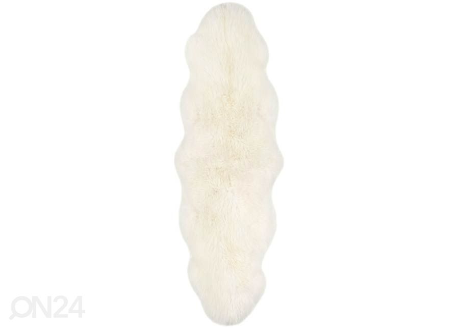Naturaalne lambanahk Merino natural white Duo ±60x180 cm suurendatud