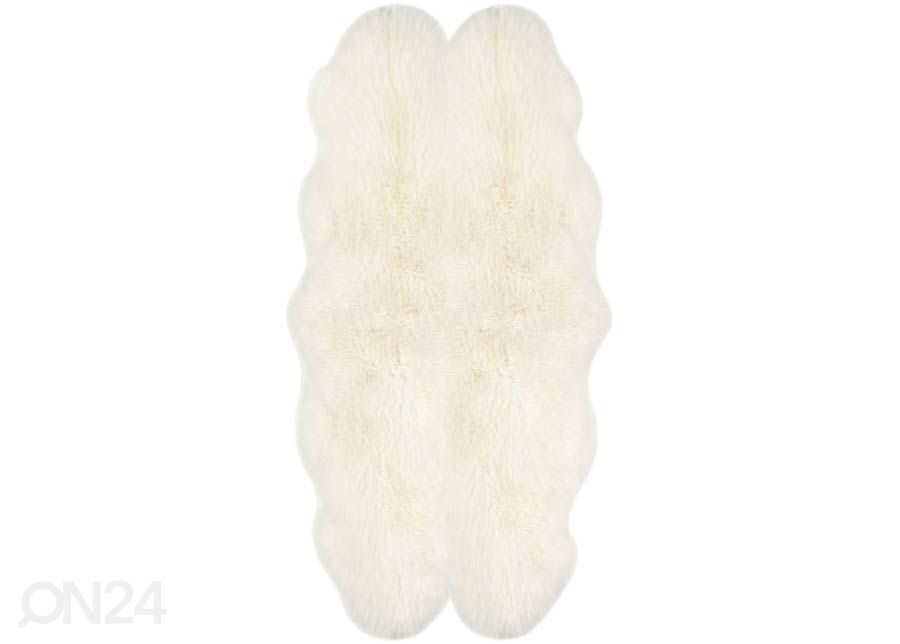 Naturaalne lambanahk Merino natural white Quatro ±90x180 cm suurendatud