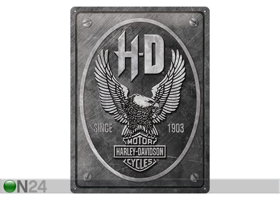 Retro metallposter Harley-Davidson - Metal Eagle 30x40 cm suurendatud