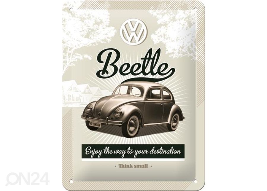 Retro metallposter VW Beetle 15x20cm suurendatud