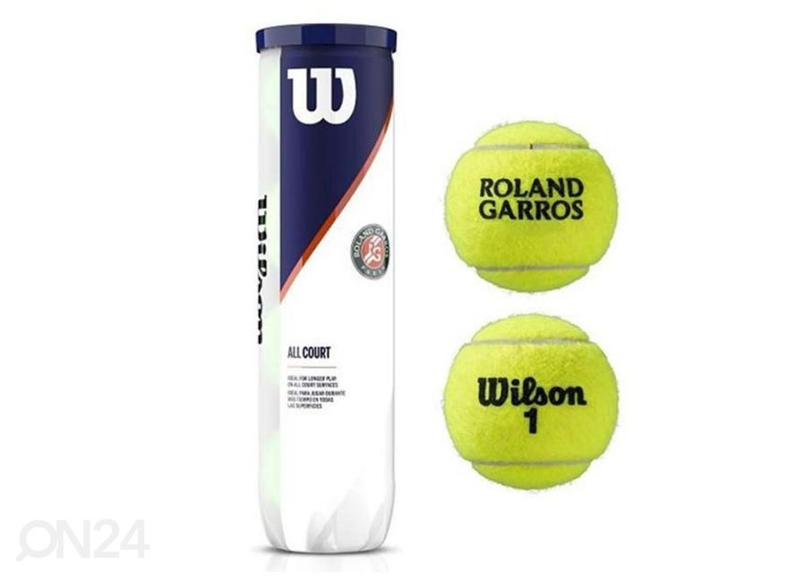 Tennise pallide komplekt Wilson Roland Garos All Court 4 WRT116400 suurendatud