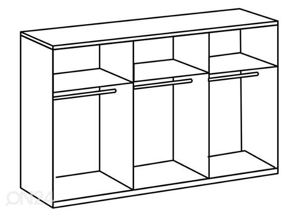 Lükandustega riidekapp Ancona 300 cm