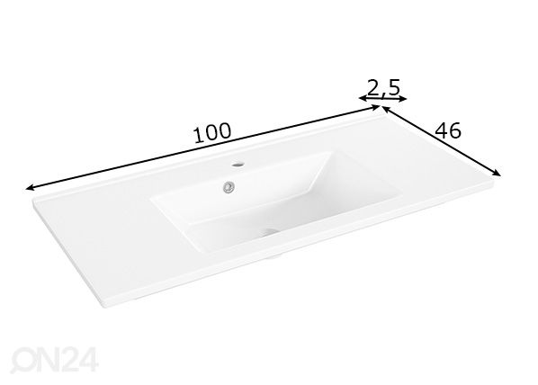 Valamukapp + keraamiline valamu 943 h54x100x46 cm