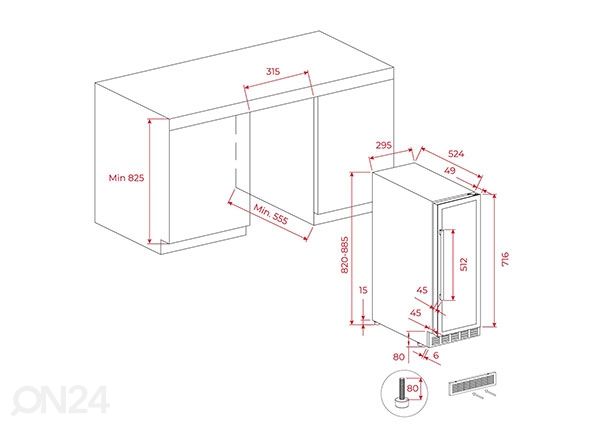 Veinikülmik Teka RVU10020GBK