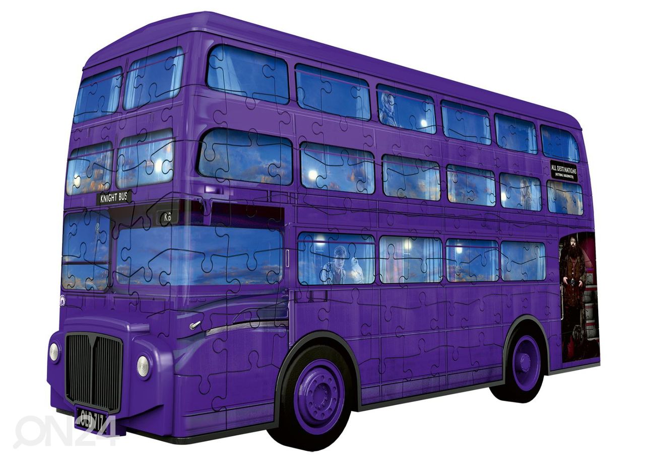 3D pusle pliiatsitops 162 tk Harry Potter buss Ravensburger suurendatud