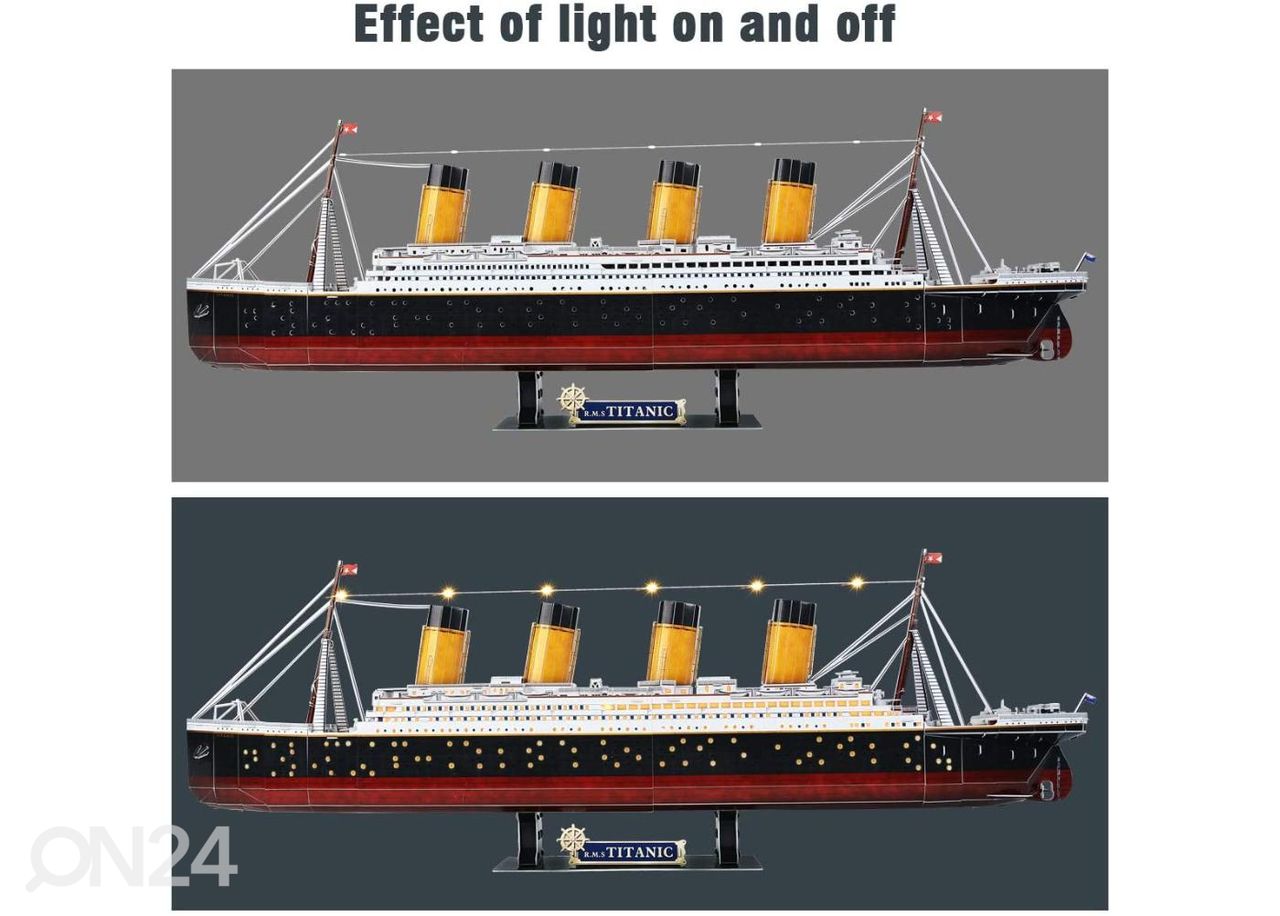 3D pusle Titanic LED tuledega CUBICFUN suurendatud