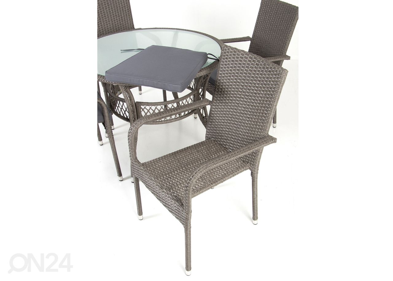 Aiamööbel laud + 4 tooli suurendatud