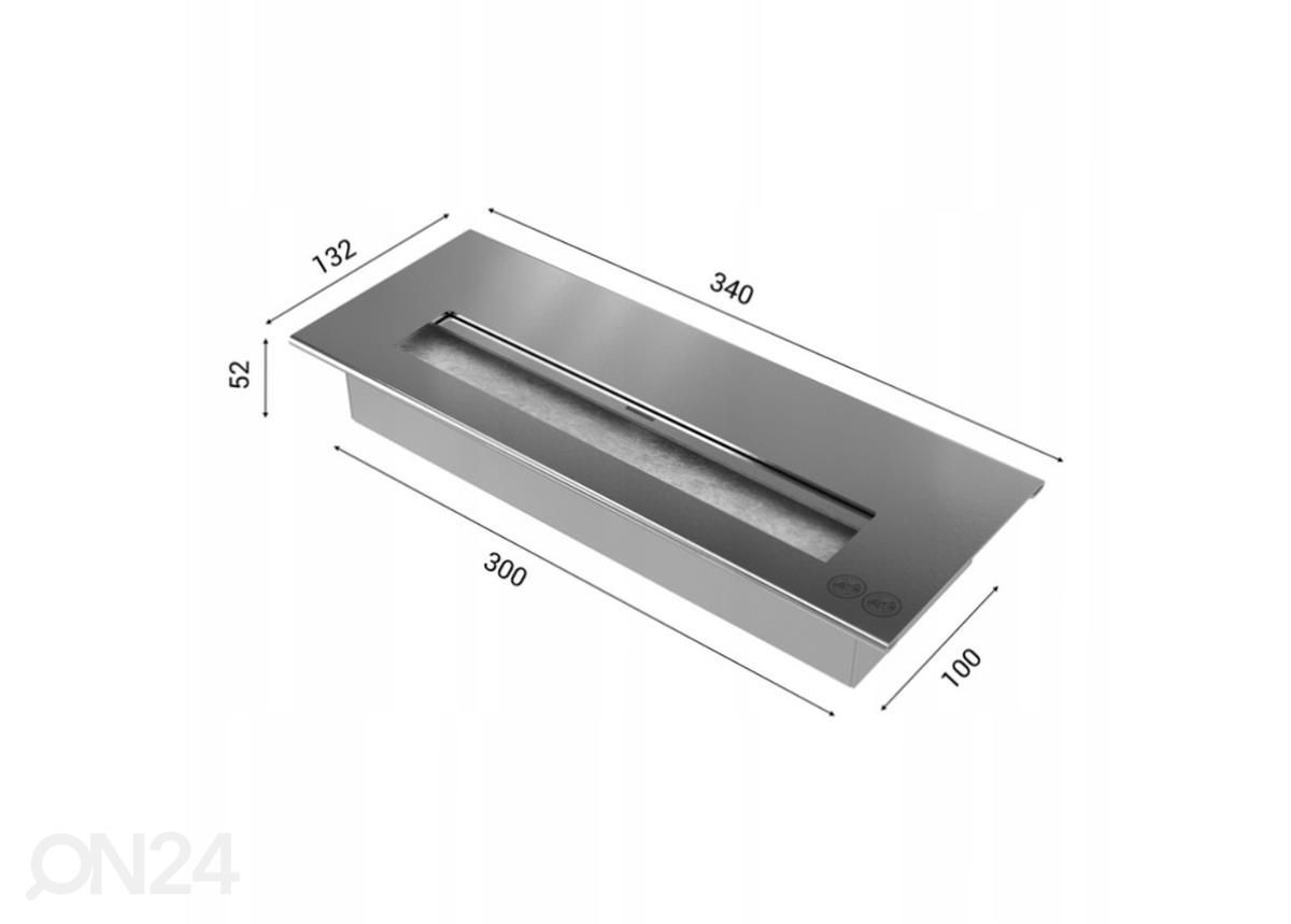 Biokamin Juliet Steel 110 suurendatud