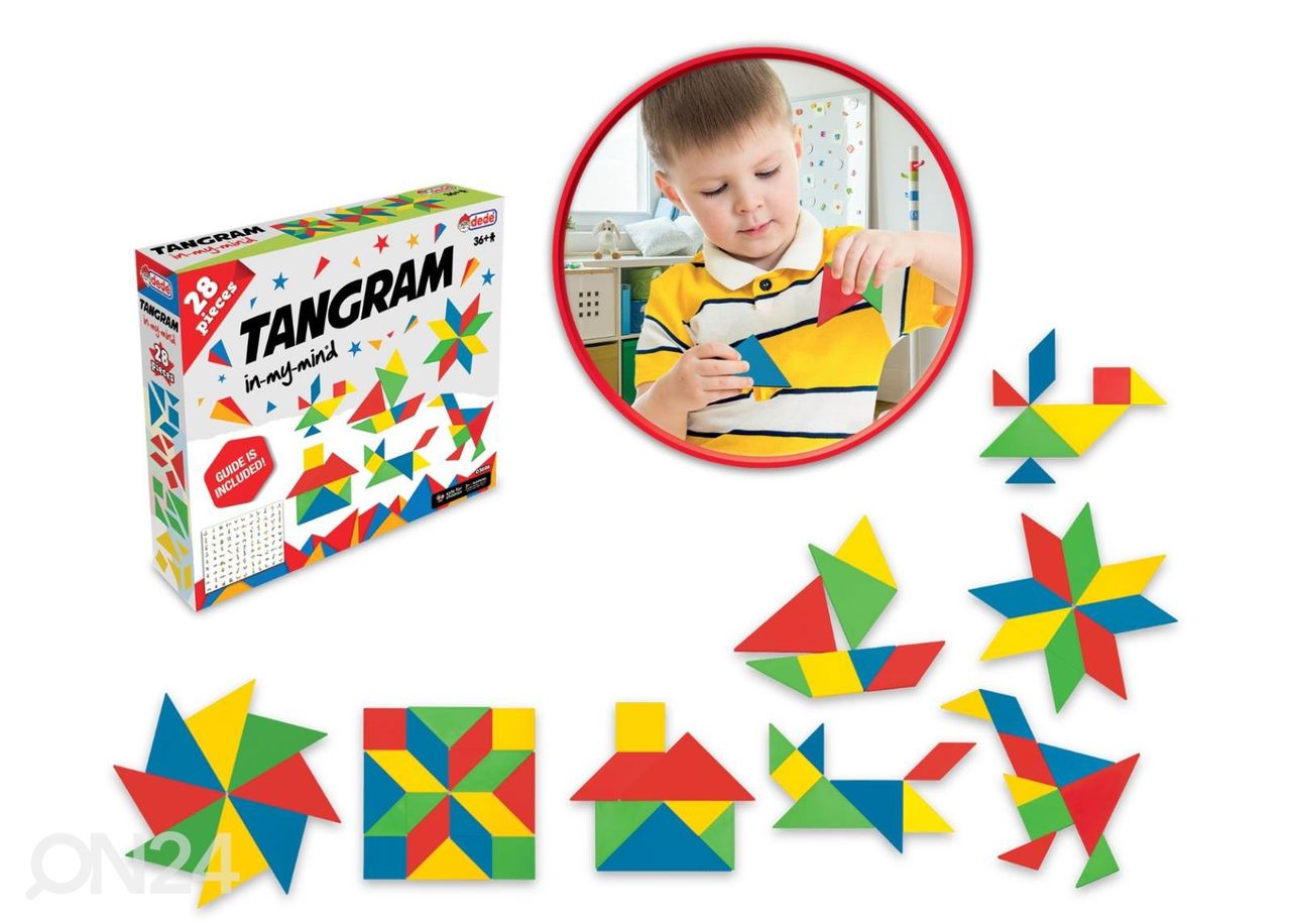 Dede mäng Tangram 28 osa suurendatud