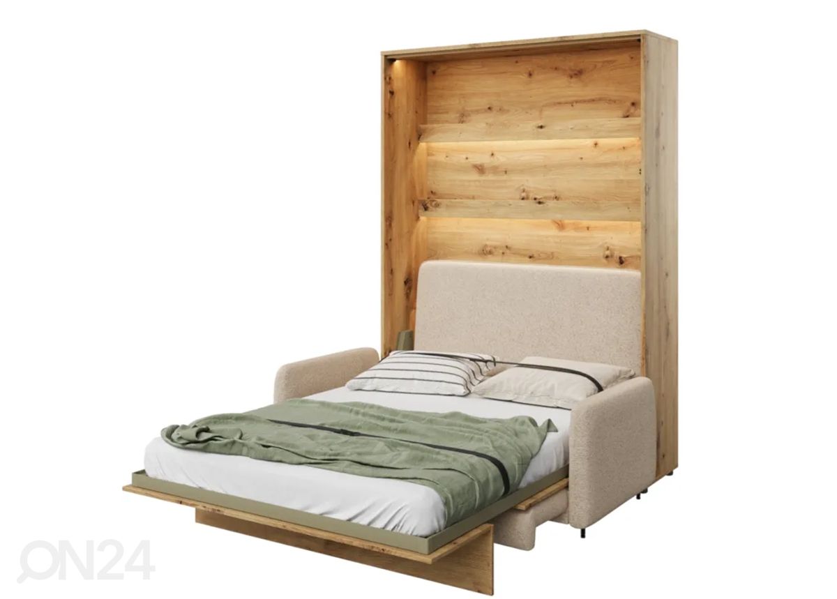 Diivan Lenart BED CONCEPT vertikaalsele kappvoodile 160x200 cm suurendatud