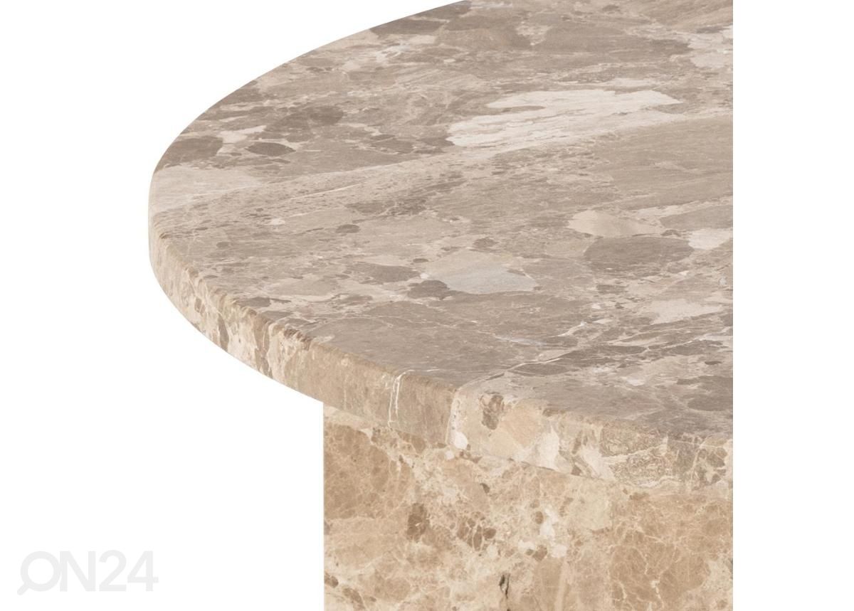 Diivanilaud marmorist Victoria Ø90 cm suurendatud