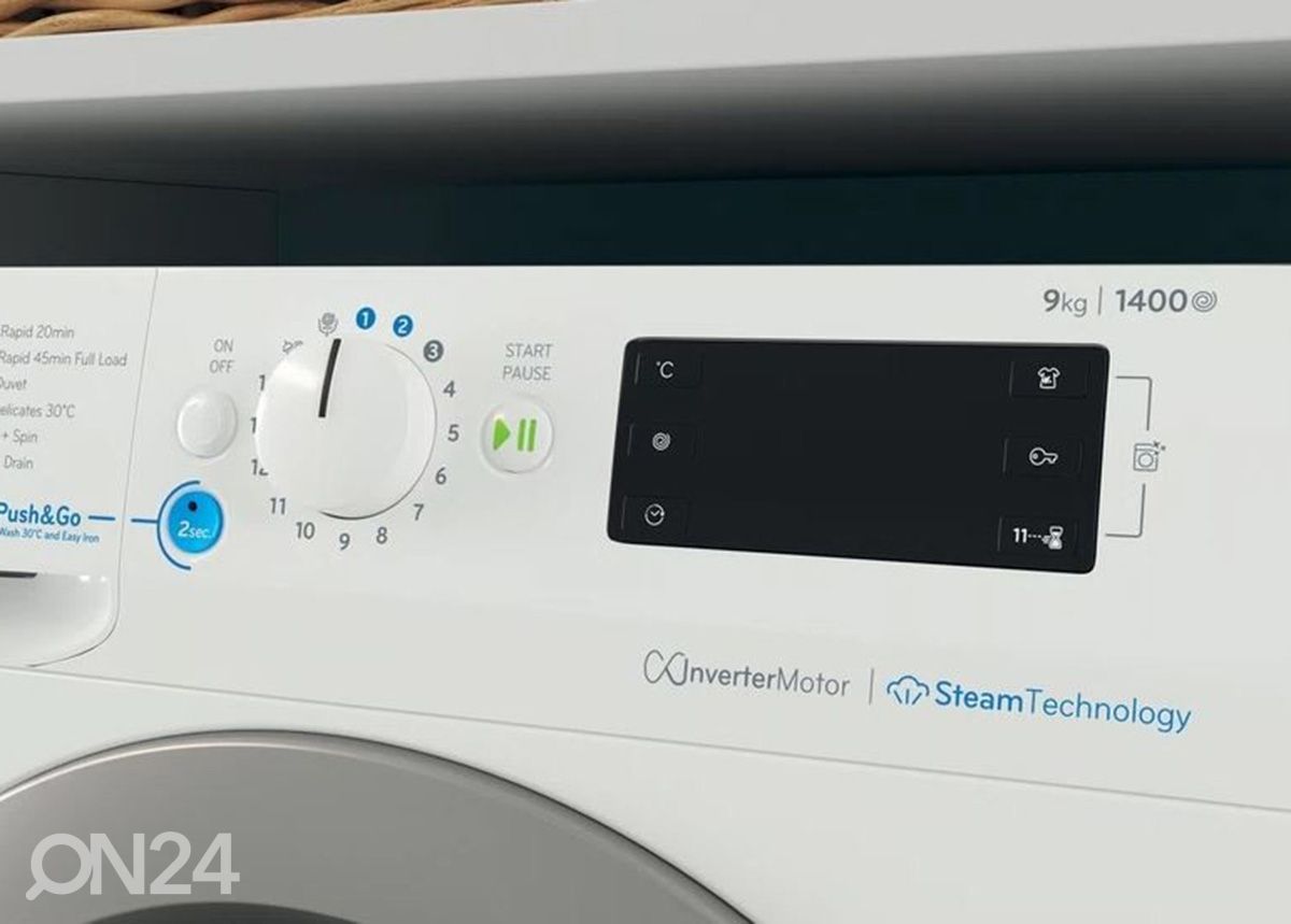 Eestlaetav pesumasin Indesit BWE91496XWSVEE suurendatud