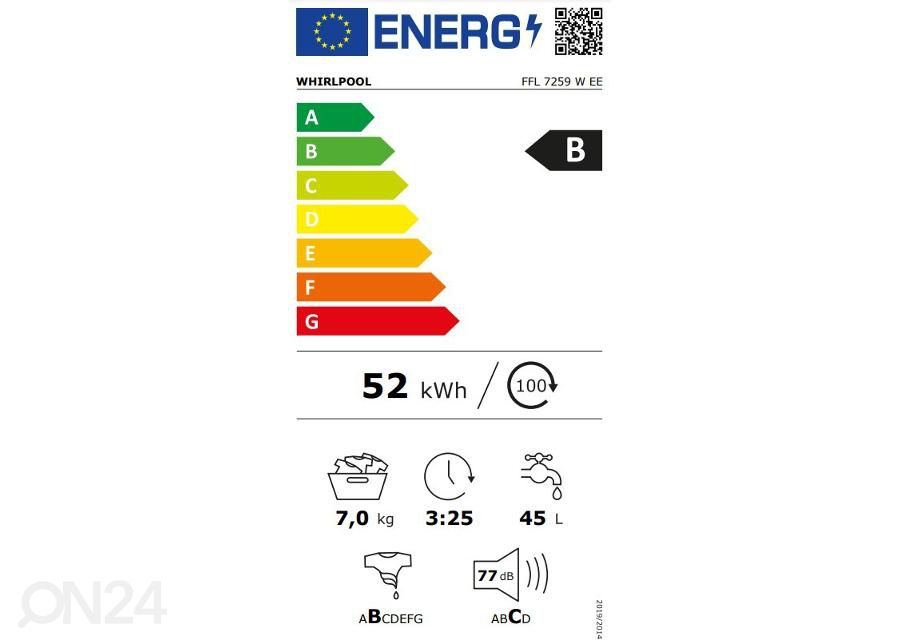 Eestlaetav pesumasin Whirlpool FFL7259WEE suurendatud