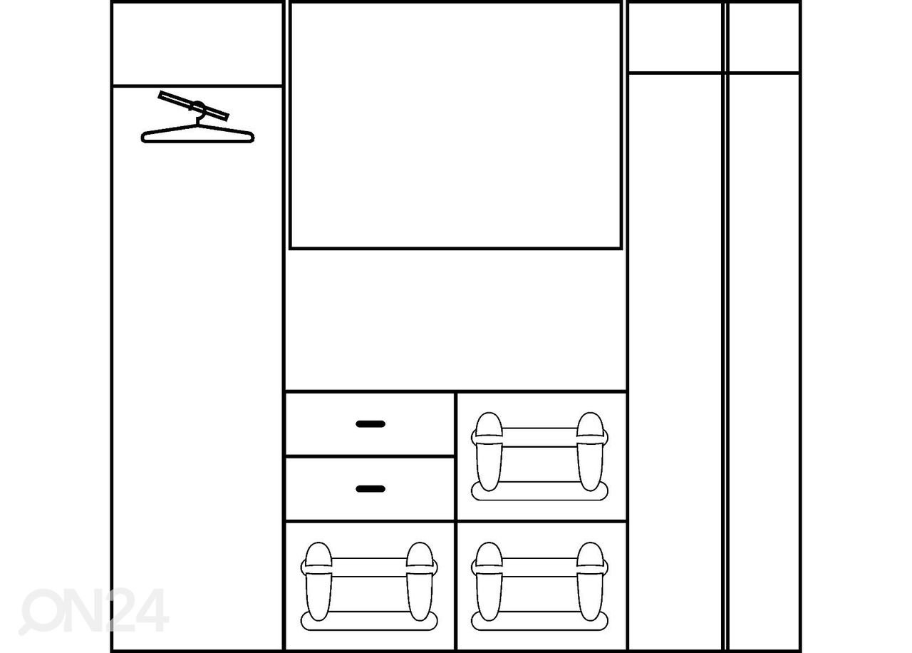 Esikumööbel 211 cm suurendatud