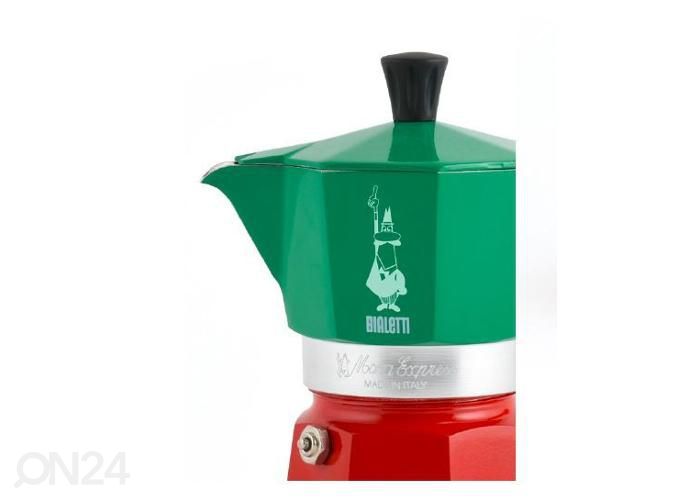 Espressokann Bialetti Moka Express Italia 6 tassile suurendatud