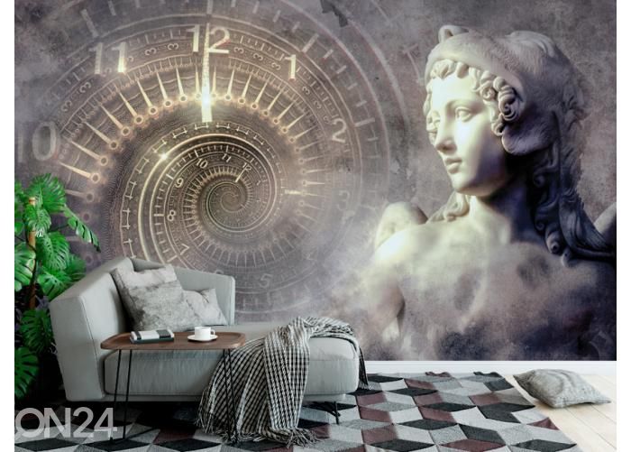 Fliis fototapeet Fantasy Clock 368x254 cm suurendatud