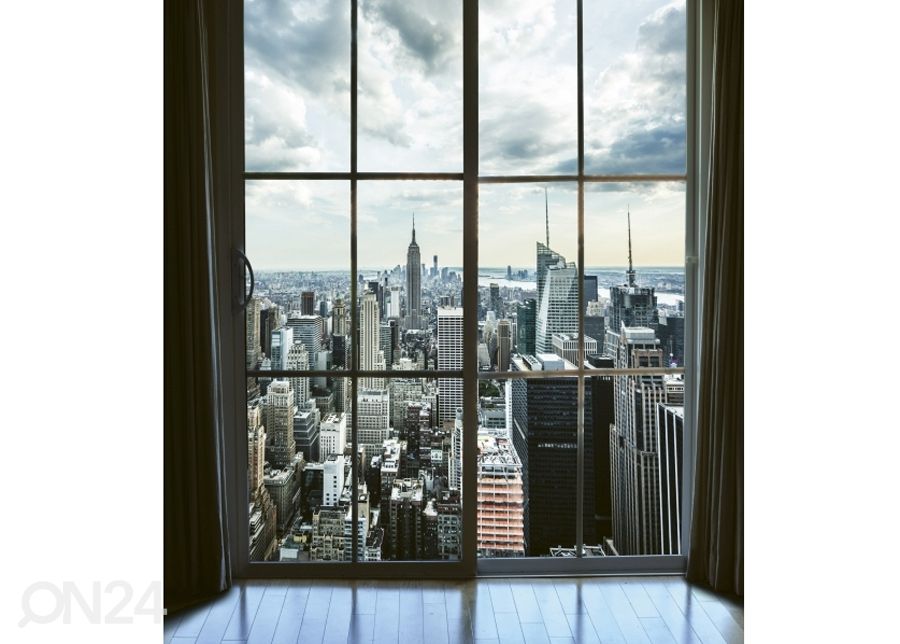 Fliis fototapeet Manhattan window view 225x250 cm suurendatud