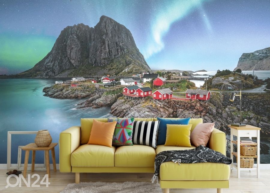 Fliis fototapeet North Light in Lofoten Norway 368x254 cm suurendatud