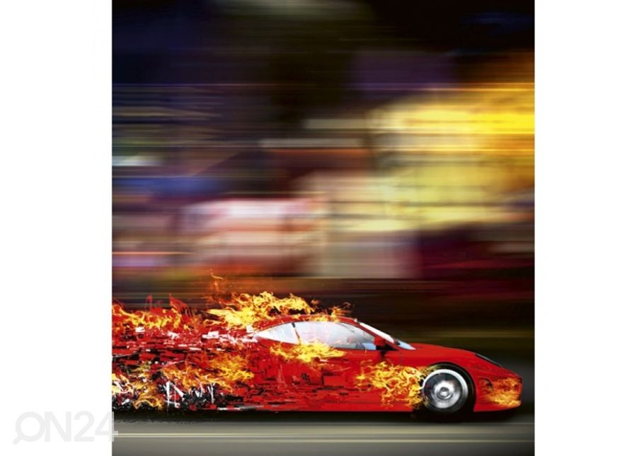 Fliis fototapeet Speeding car 225x250 cm suurendatud