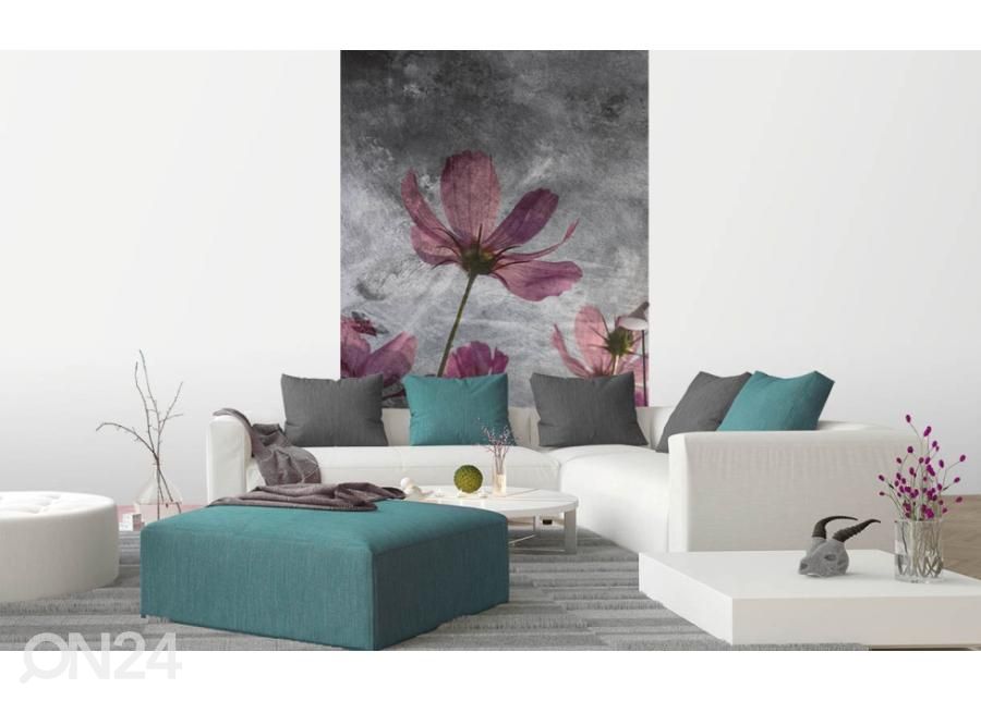 Fliis fototapeet Violet Flower Abstract 150x250 cm suurendatud