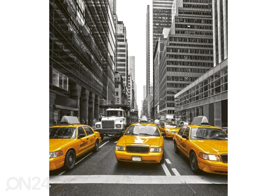 Fliis fototapeet Yellow taxi 150x250 cm suurendatud