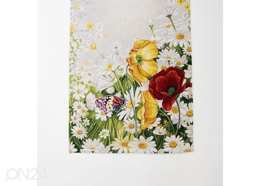 Gobeläänkangast linik Daisies 44x138 cm suurendatud