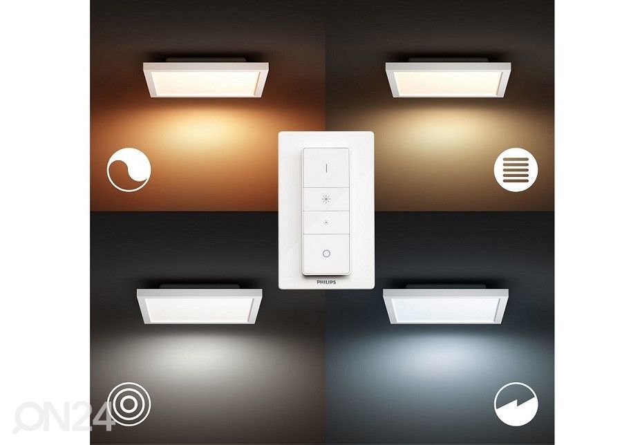 Hue White ambiance Aurelle nutikas laepaneel 28 W puldiga suurendatud