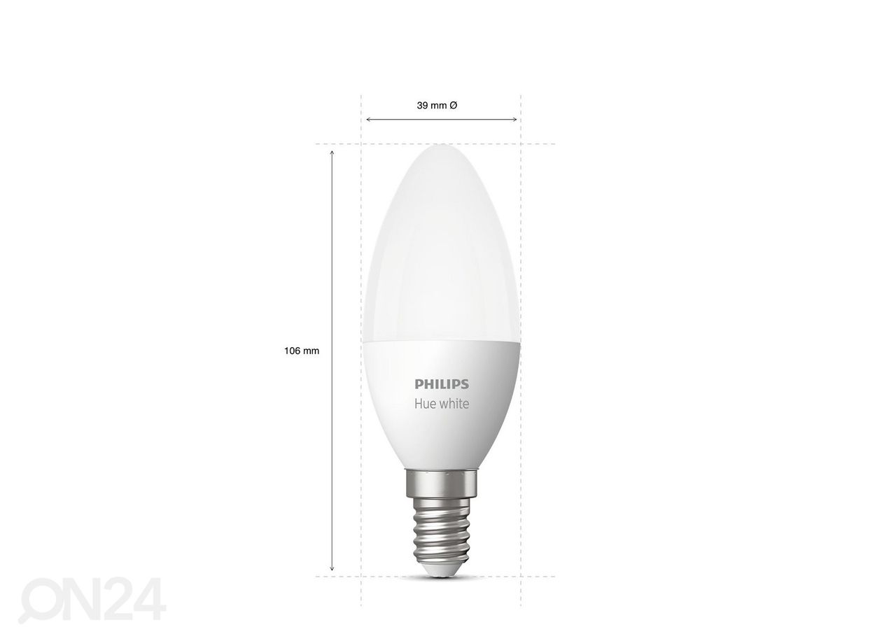 Hue White elektripirnid 5,5 W B39 E14 kahene pakk suurendatud