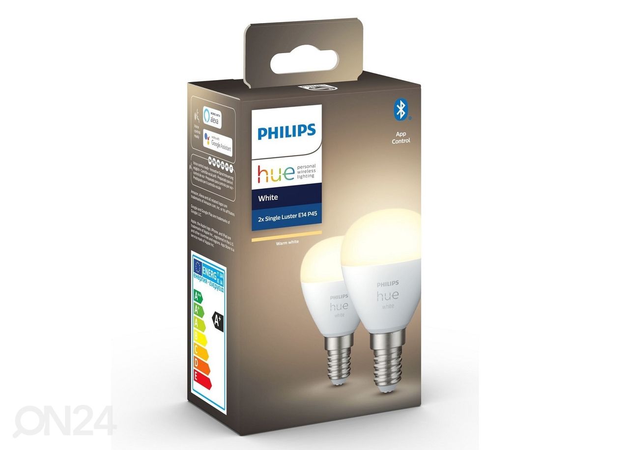 Hue White Luster elektripirnid 5,7 W E14 kahene pakk suurendatud