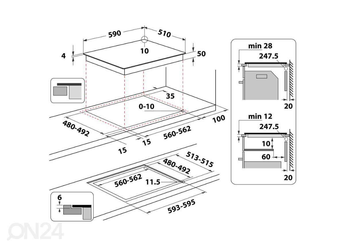 Induktsioonplaat Whirlpool WLB6860NES suurendatud