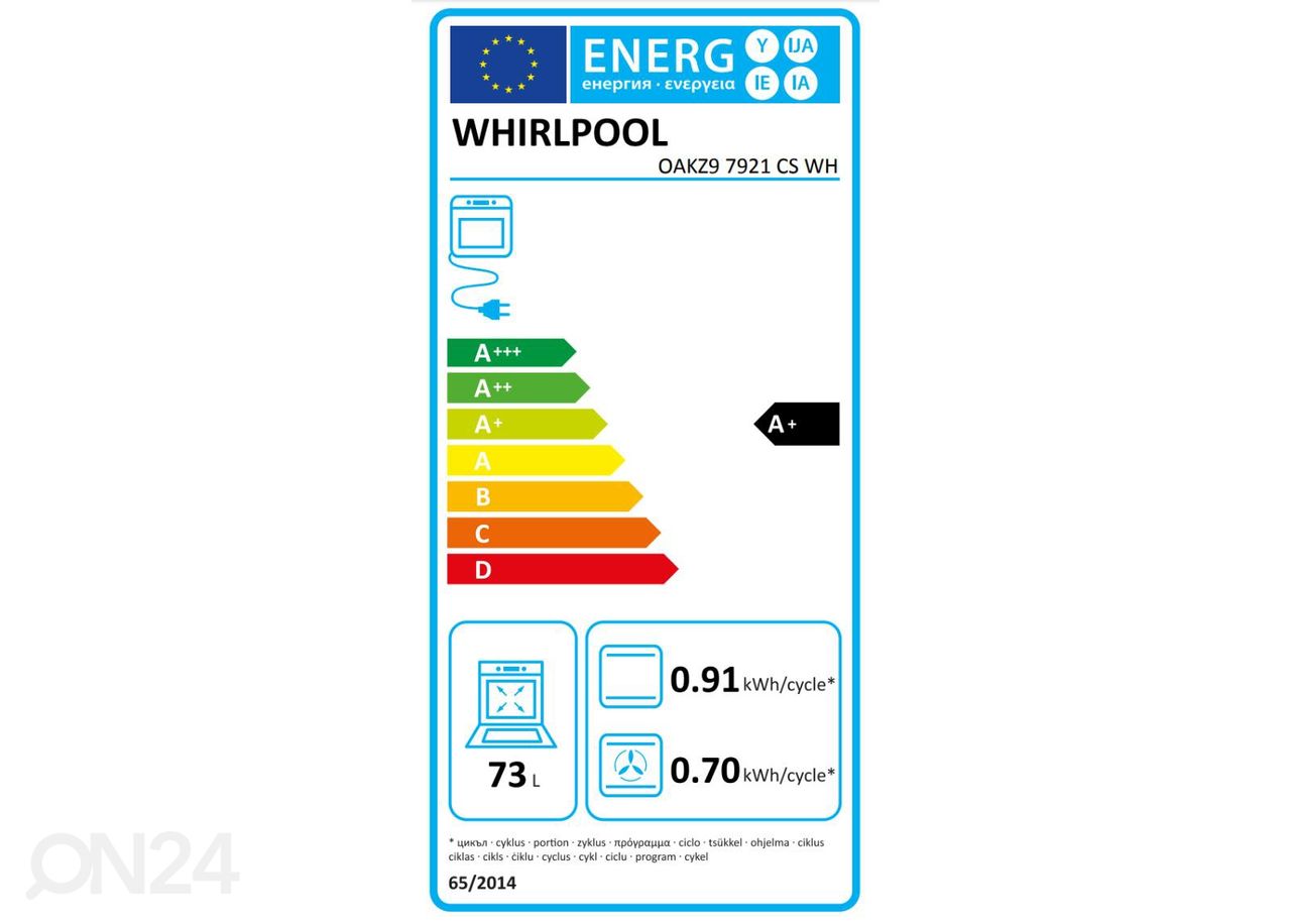 Integreeritav ahi Whirlpool OAKZ97921CSWH suurendatud