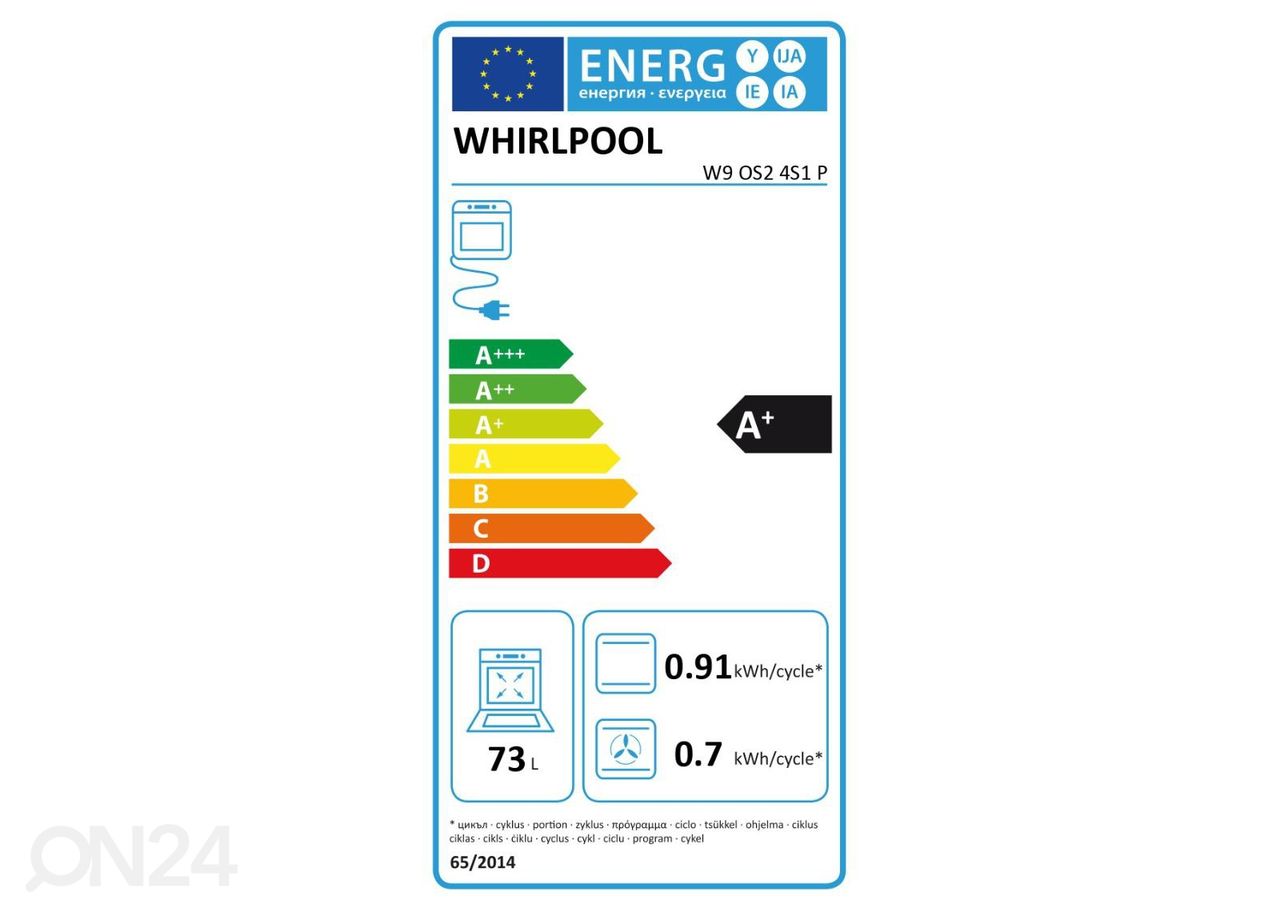 Integreeritav ahi Whirlpool W9OS24S1P suurendatud