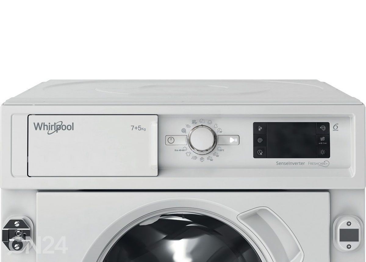 Integreeritav kuivatiga pesumasin Whirlpool BIWDWG751482 suurendatud