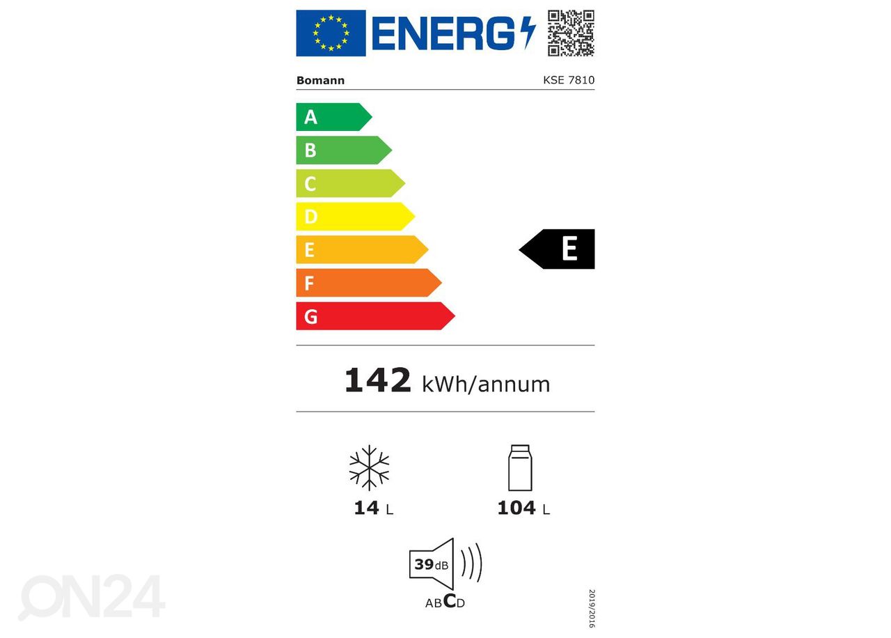 Integreeritav külmik Bomann KSE7810 suurendatud